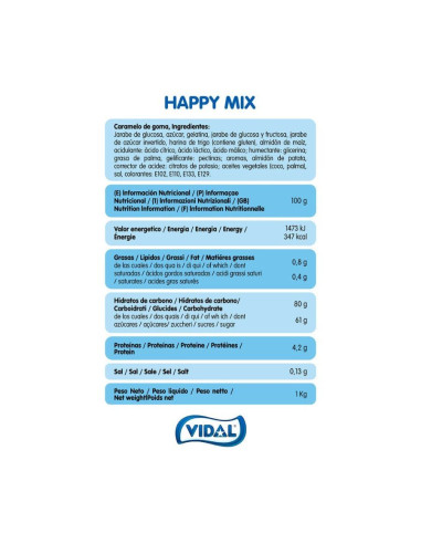 Bolsa 1Kg Happy Mix Azucar(155 y 150...