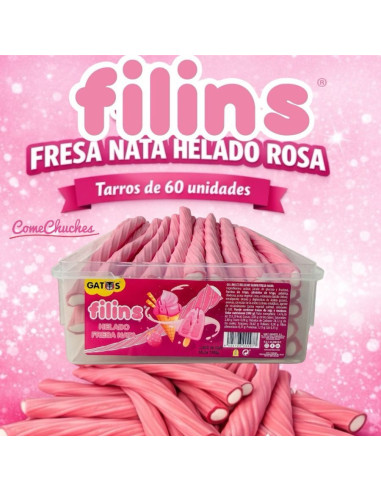 Caja Gatos 60 Unidades Filins Fresa-Nata