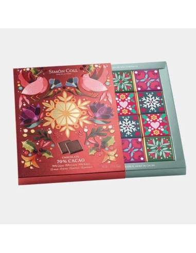 Caja 60 Gramos Mini Chocolates 70% Cacao